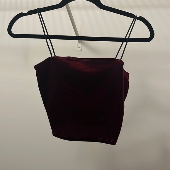 Shein velvet crop top
